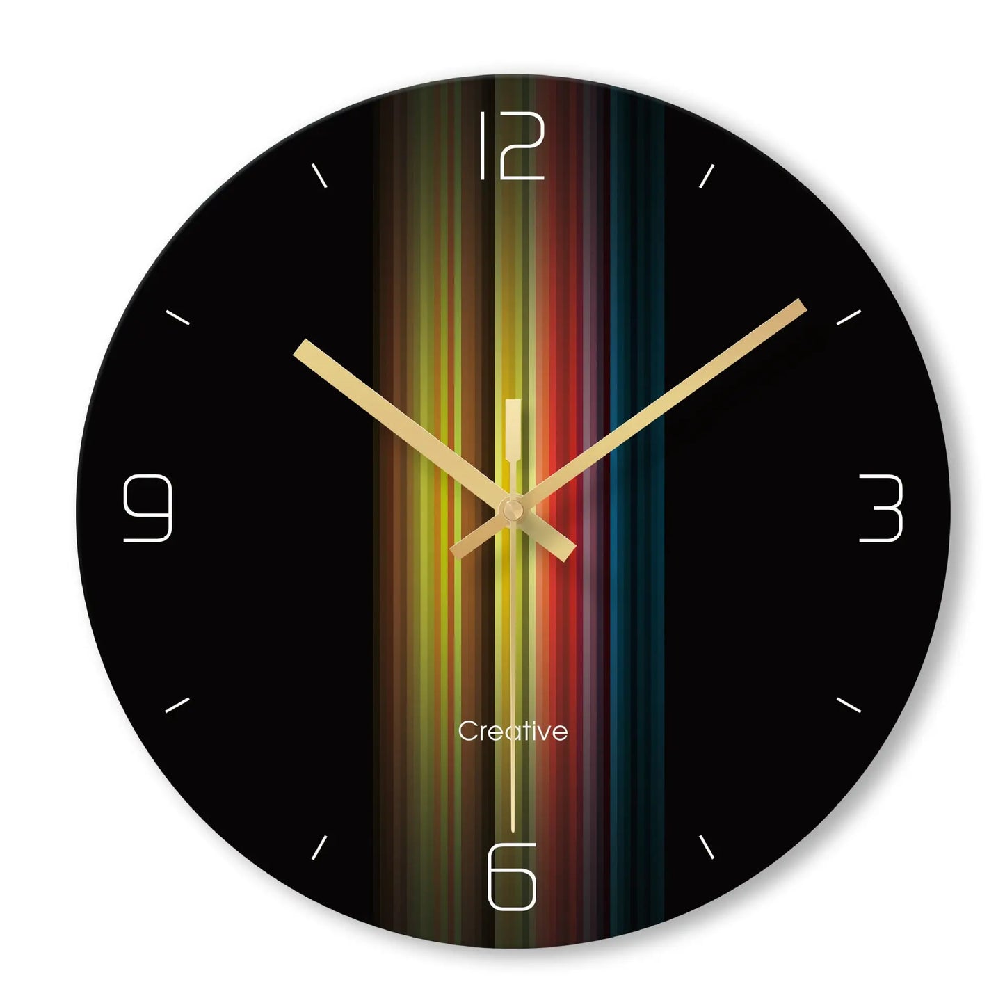 Tempered Glass Wall Clock Living Room Bedroom Silent Kitchenoutletstorehome