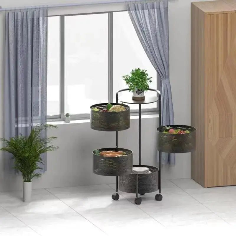 Rotating Kitchen Storage Basket Rack - Kitchen Outlet Store Home