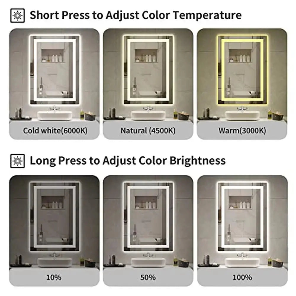 Backlit Front Lighted Bathroom Mirror - Kitchen Outlet Store Home