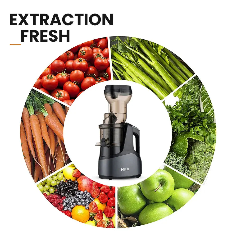 MIUI Original Juicer Commercial Juice Extractor Screw Cold Press Electric Slow Juicer Machine Flagship Easy-Clean Free 3 Filters Kitchen Outlet Store Home