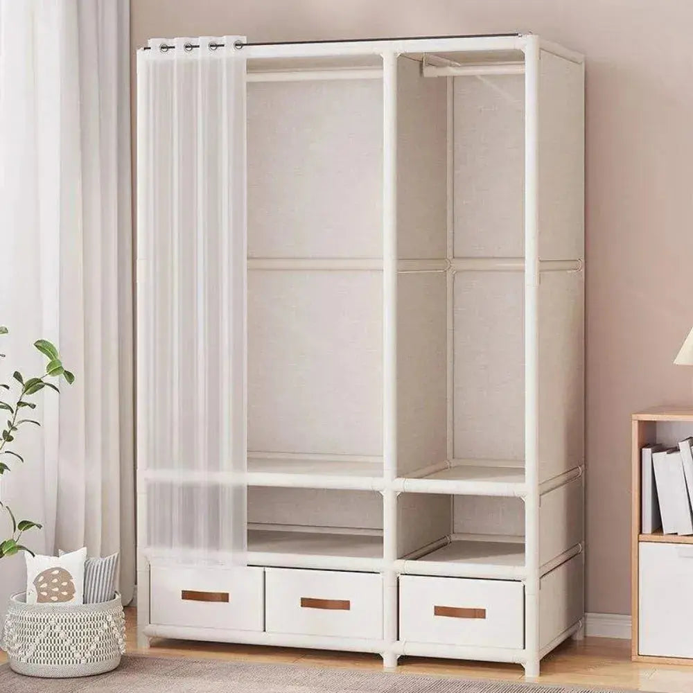 Floor-Standing Simple Wardrobes Home Large Capacity Durable Clothes Cabinet Dustproof And Economical Wardrobe Bedroom Furniture Kitchen Outlet Store Home