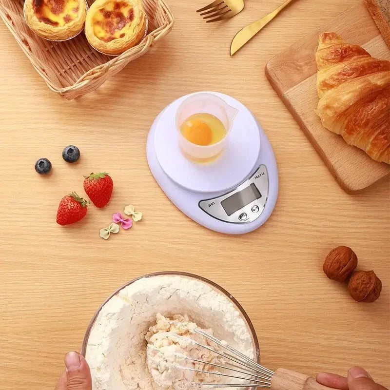 Kitchen Scale Digital Kitchen Scale - Food-Grade Stainless Steel, Multifunctional for Baking & Cooking 5kg-1g Food Scale Digital Kitchen Outlet Store Home