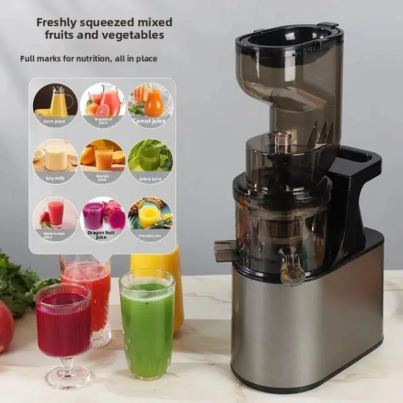 2L Stainless Steel Slow Juicer Commercial Automatic Juice Extractor with Pulp Separation Large Mouth Kitchen Outlet Store Home