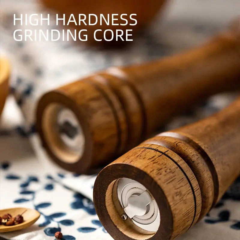 Classical Oak Wood Pepper Spice Mill Grinder Set Handheld - Kitchen Outlet Store Home