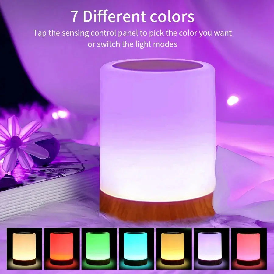 Portable Bedside Table Lamp Room Decoration USB Rechargeable Desk Lamp Desktop Night Light for Kids Gifts Bedroom Camping Light Kitchen Outlet Store Home