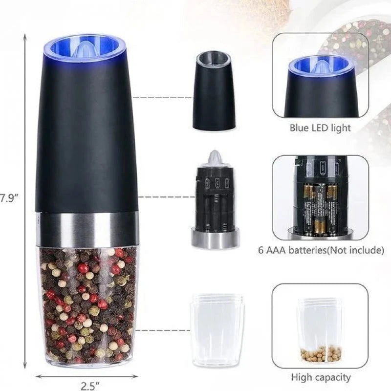 Automatic Electric Salt and Pepper Grinder Set