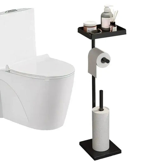 Standing Toilet Paper Holder with Storage Shelf - Kitchen Outlet Store Home