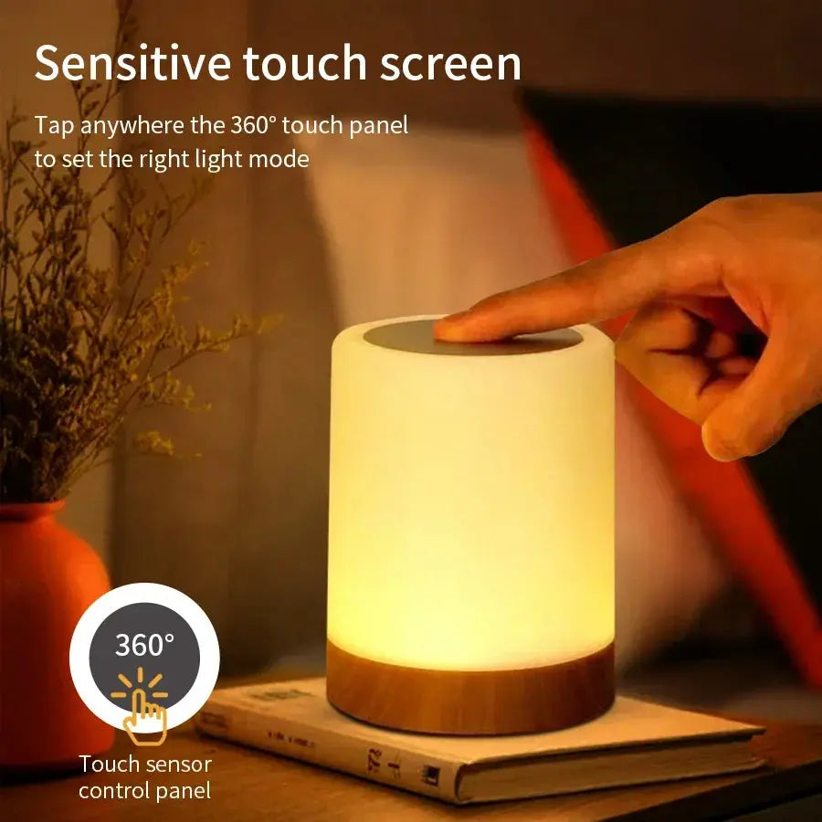 Portable Bedside Table Lamp Room Decoration USB Rechargeable Desk Lamp Desktop Night Light for Kids Gifts Bedroom Camping Light Kitchen Outlet Store Home
