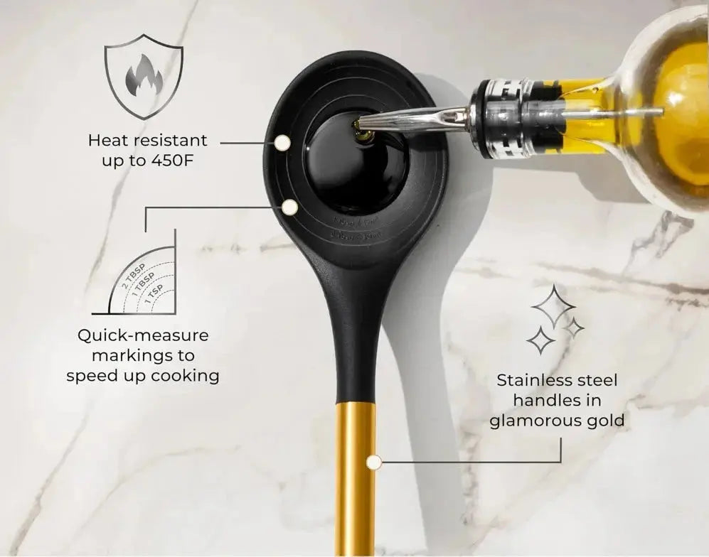 Black and Gold Kitchen Utensils Set - Kitchen Outlet Store Home