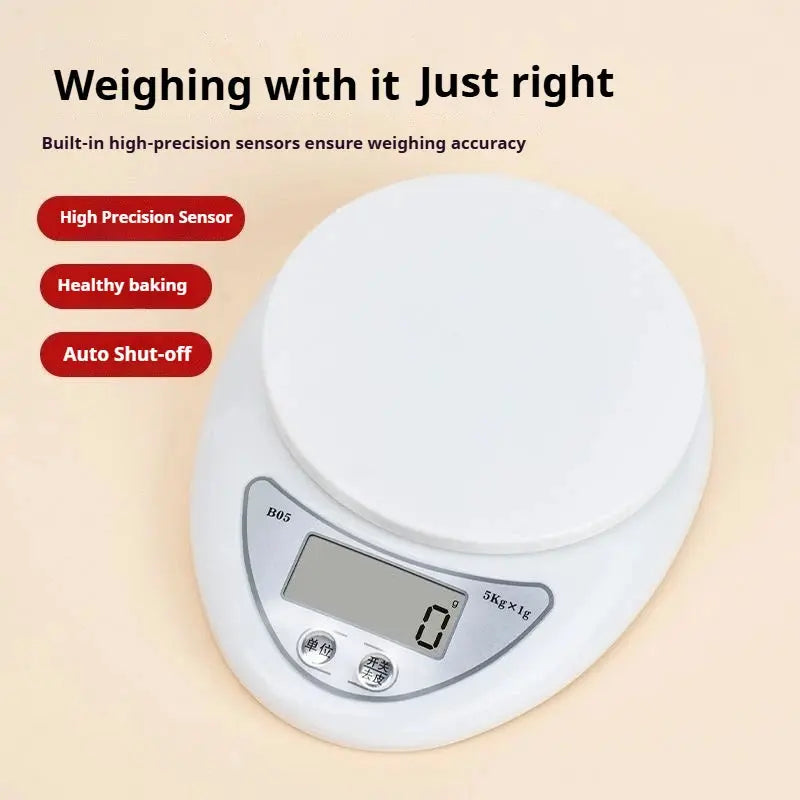 Kitchen Scale Digital Kitchen Scale - Food-Grade Stainless Steel, Multifunctional for Baking & Cooking 5kg-1g Food Scale Digital Kitchen Outlet Store Home