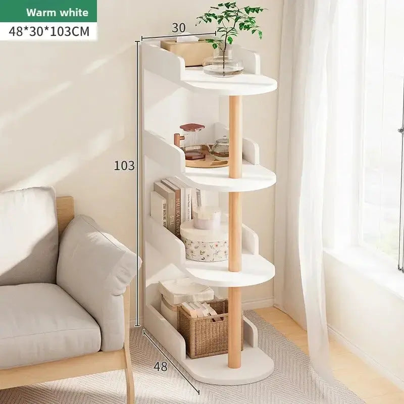 Bedroom bedside clip gap storage shelf storage cabinet small bookshelf floor rack Kitchen Outlet Store Home