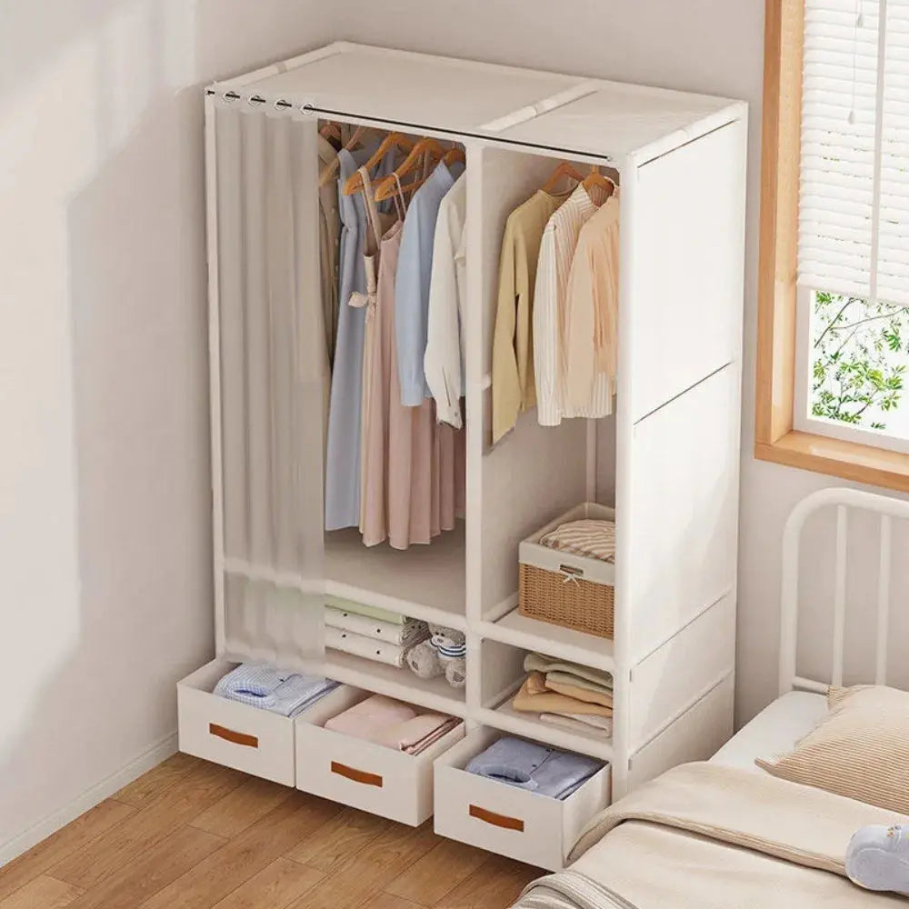 Floor-Standing Simple Wardrobes Home Large Capacity Durable Clothes Cabinet Dustproof And Economical Wardrobe Bedroom Furniture Kitchen Outlet Store Home