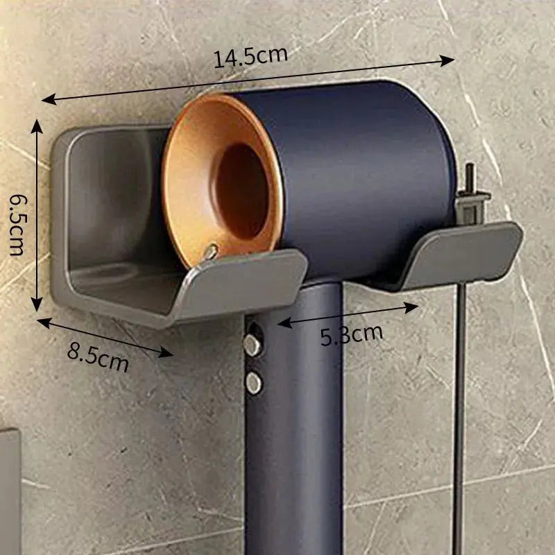 Wall mounted non perforated hair dryer storage rack - Kitchen Outlet Store Home