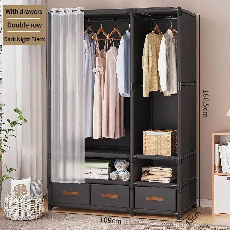 Floor-Standing Simple Wardrobes Home Large Capacity Durable Clothes Cabinet Dustproof And Economical Wardrobe Bedroom Furniture Kitchen Outlet Store Home