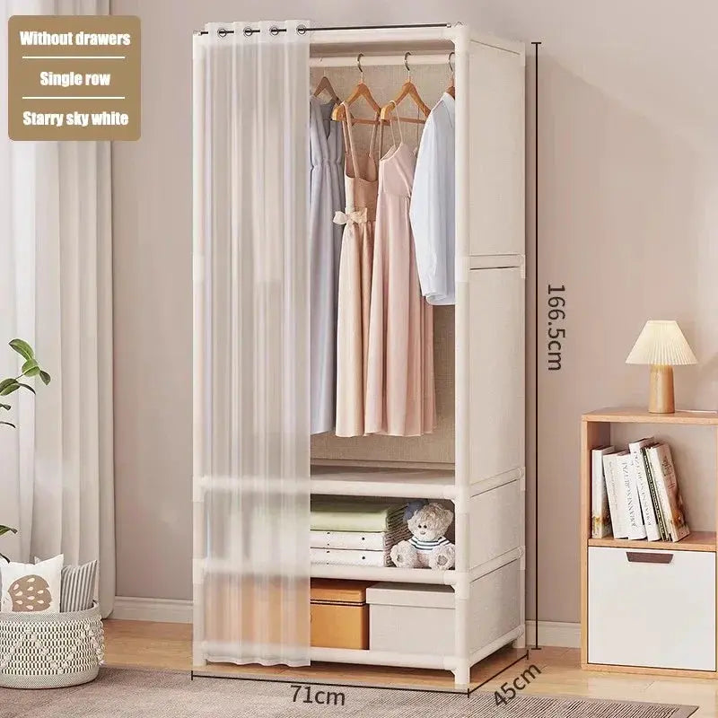 Floor-Standing Simple Wardrobes Home Large Capacity Durable Clothes Cabinet Dustproof And Economical Wardrobe Bedroom Furniture Kitchen Outlet Store Home
