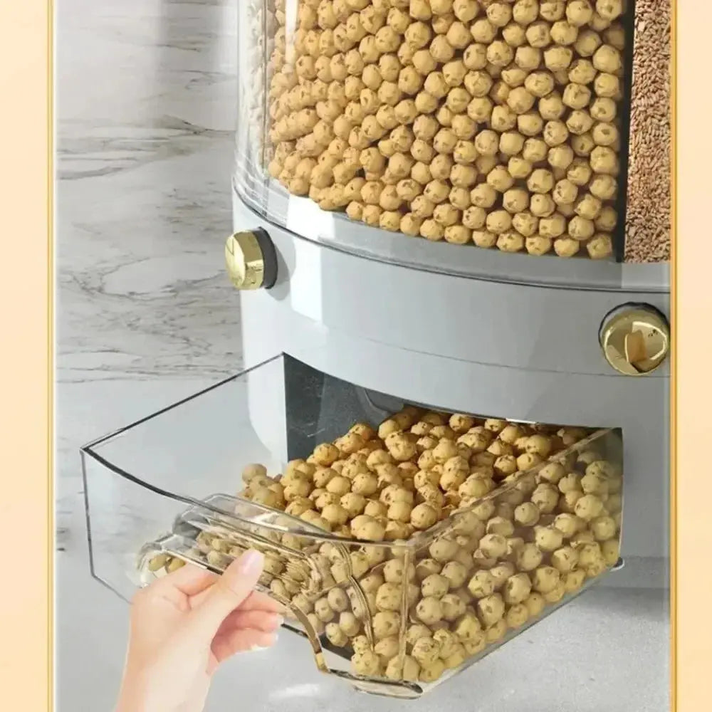 360 Degree Rotating Cereal Grain Dispenser - Kitchen Outlet Store Home