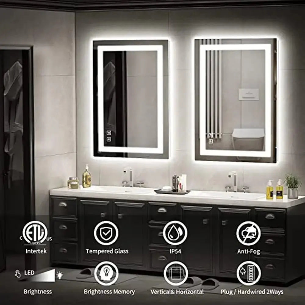 Backlit Front Lighted Bathroom Mirror - Kitchen Outlet Store Home