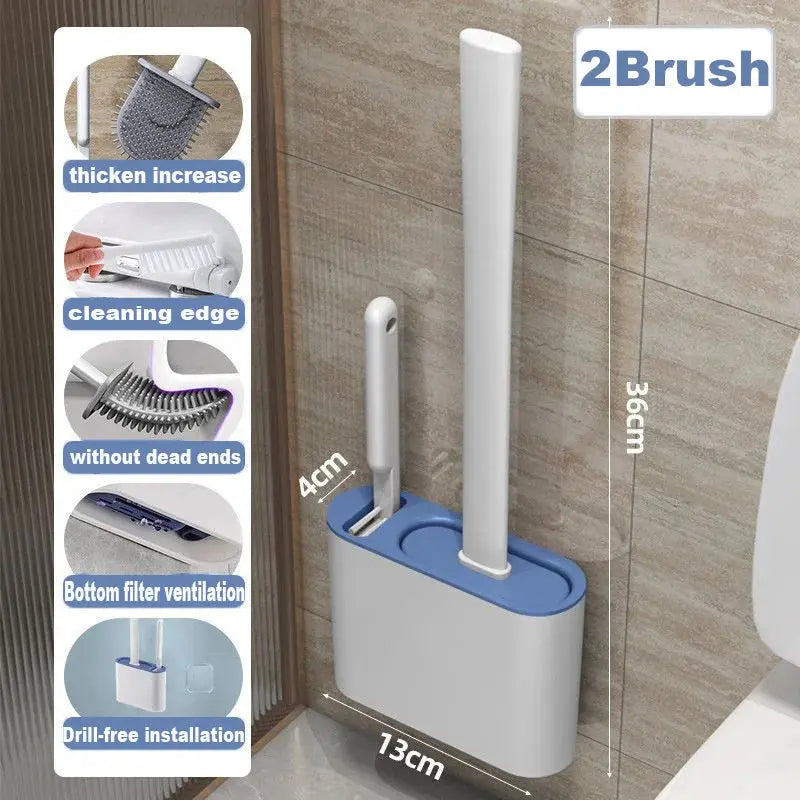 Wall Hanging Toilet Brush with Holder - Kitchen Outlet Store Home