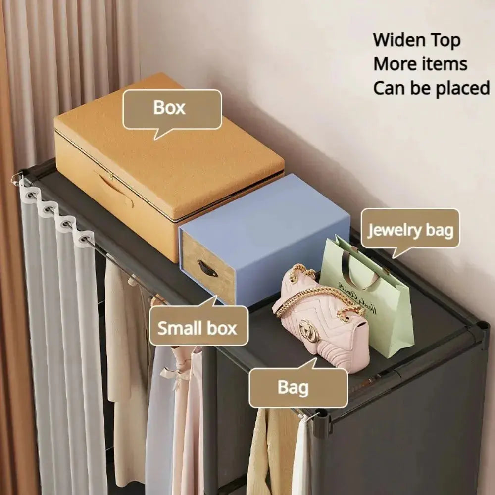 Floor-Standing Simple Wardrobes Home Large Capacity Durable Clothes Cabinet Dustproof And Economical Wardrobe Bedroom Furniture Kitchen Outlet Store Home