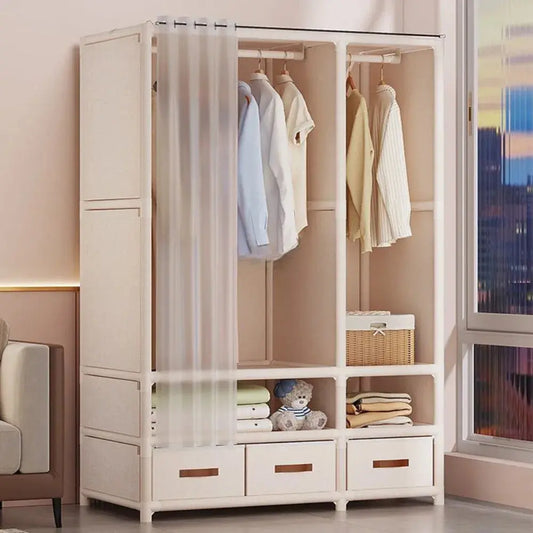Floor-Standing Simple Wardrobes Home Large Capacity Durable Clothes Cabinet Dustproof And Economical Wardrobe Bedroom Furniture Kitchen Outlet Store Home