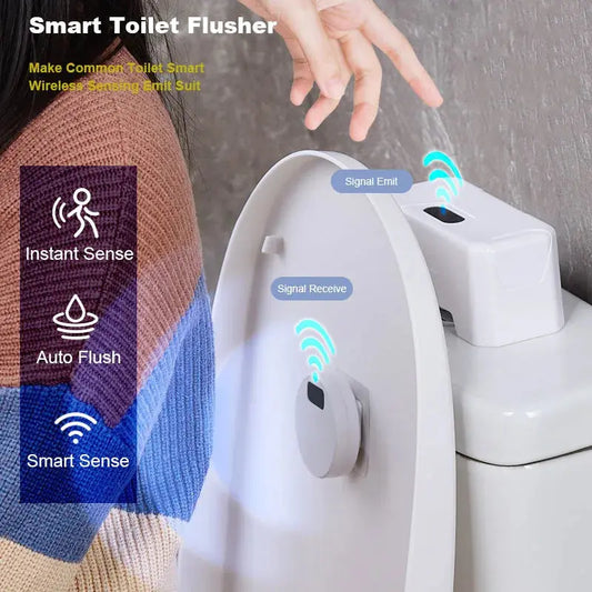 Automatic Toilet Flush Button  Smart  Kit Smart Toilet Flushing Sensor - Kitchen Outlet Store Home