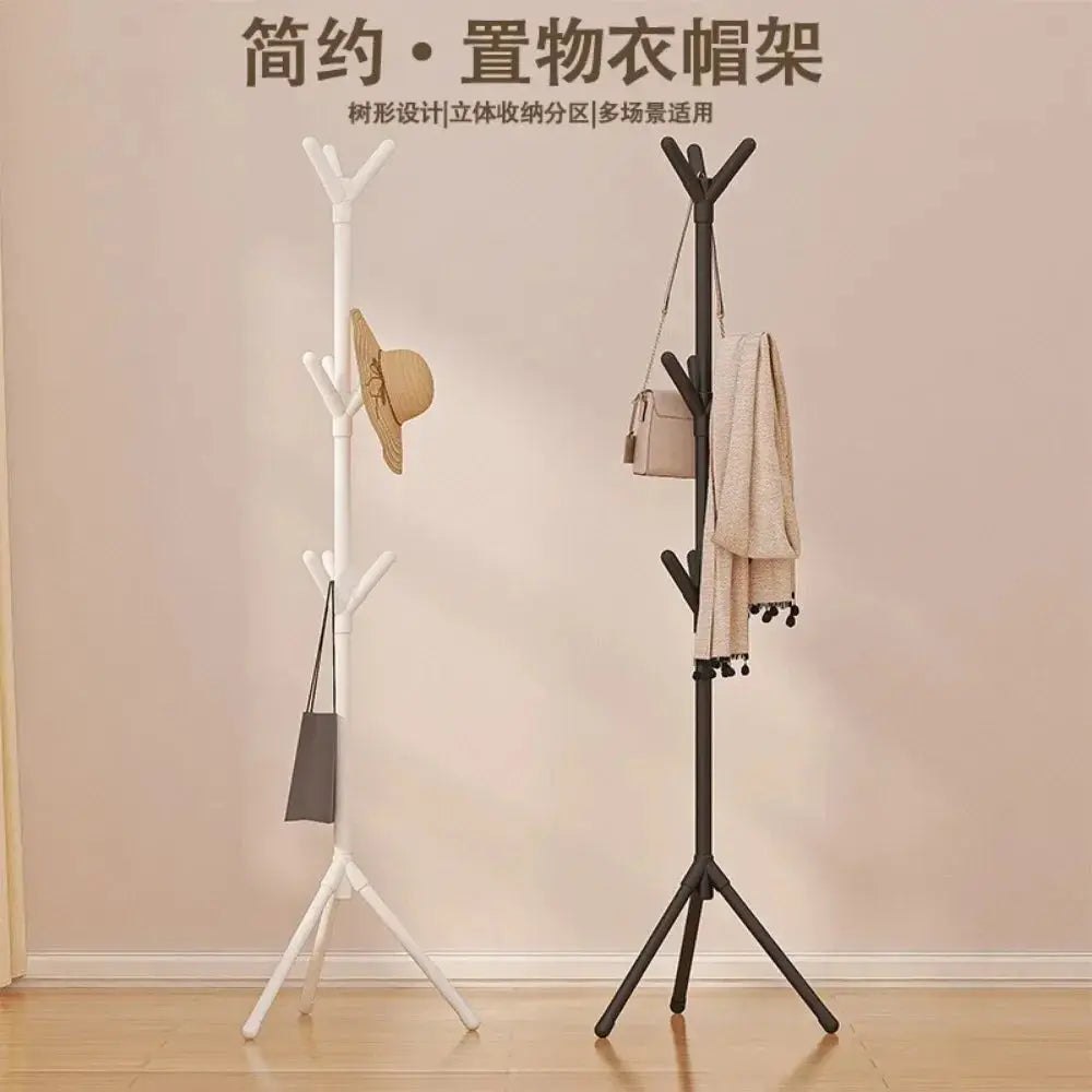 Clothes and Hats Rack Floor To Floor Bedroom Coat Hook Bedroom Vertical Tree Branch Shape Holder Hat Scarf Handbag Storage Hange Kitchen Outlet Store Home