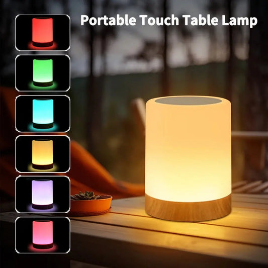 Portable Bedside Table Lamp Room Decoration USB Rechargeable Desk Lamp Desktop Night Light for Kids Gifts Bedroom Camping Light Kitchen Outlet Store Home