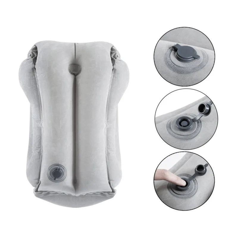 Upgraded Inflatable Air Cushion Travel Pillow Headrest