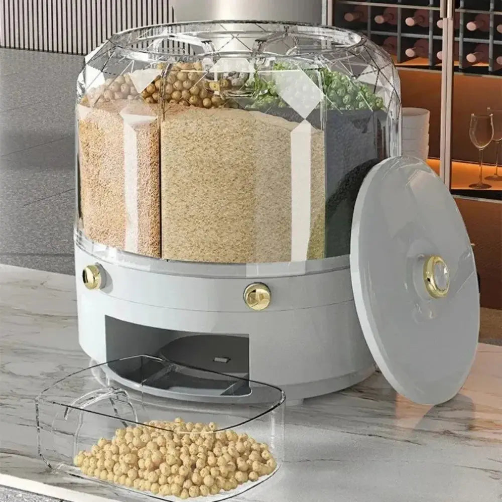 360 Degree Rotating Cereal Grain Dispenser - Kitchen Outlet Store Home