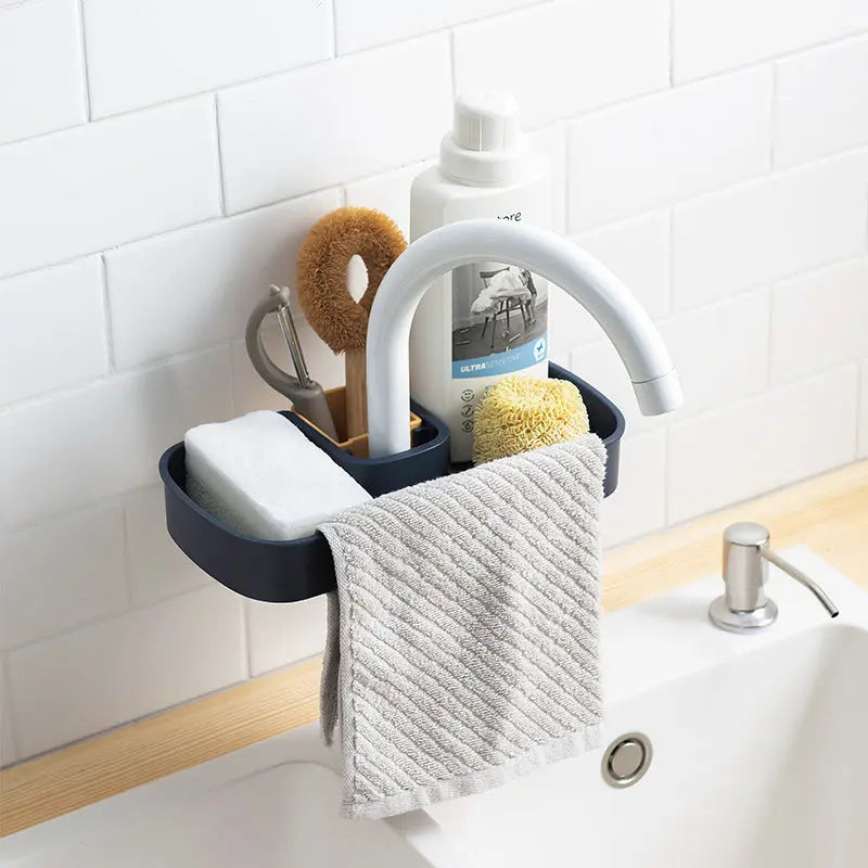 Sink Shelf Soap Sponge Drain Rack Storage - Kitchen Outlet Store Home