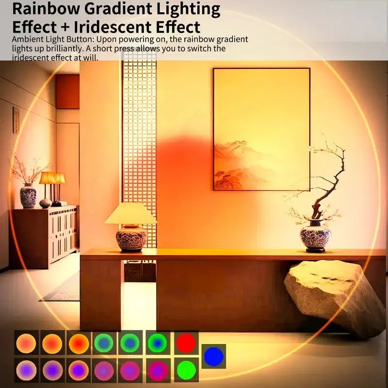 RGB Gradient LED Night Light With Motion Sensor Wall Lamp Rechargeable Ambient Light Dimmable Indoor Lights Magnetic Step Lamp - Kitchen Outlet Store Home