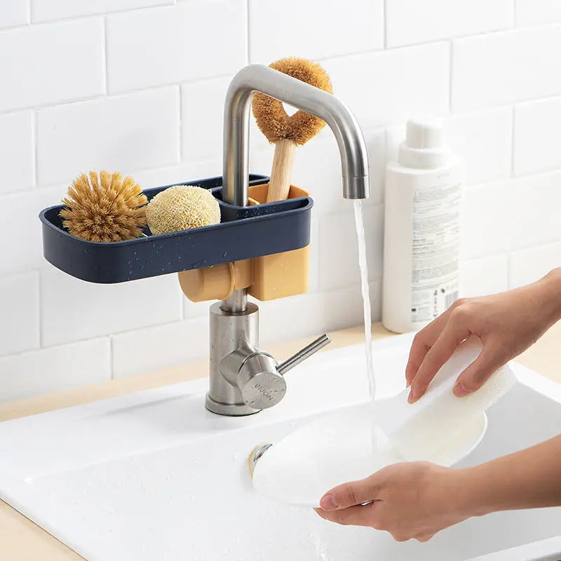 Sink Shelf Soap Sponge Drain Rack Storage - Kitchen Outlet Store Home