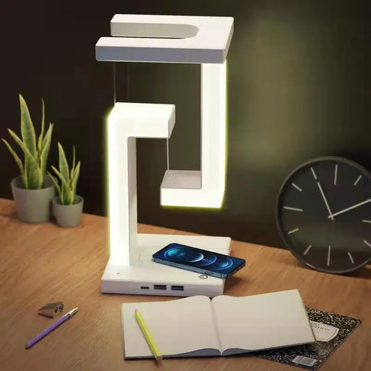 Creative Smartphone Wireless Charging Suspension Table Lamp Balance Lamp Floating For Home Bedroom Kitchen Outlet Store Home