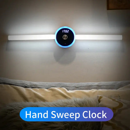 Smart Cabinet Light Clock Timing Sensor Light Removable LED Kitchen Outlet Store Home