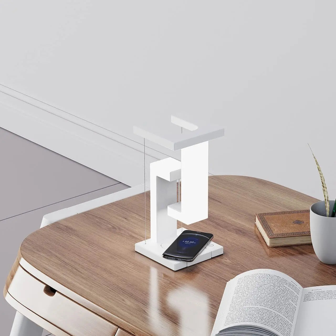 Creative Smartphone Wireless Charging Suspension Table Lamp Balance Lamp Floating For Home Bedroom Kitchen Outlet Store Home