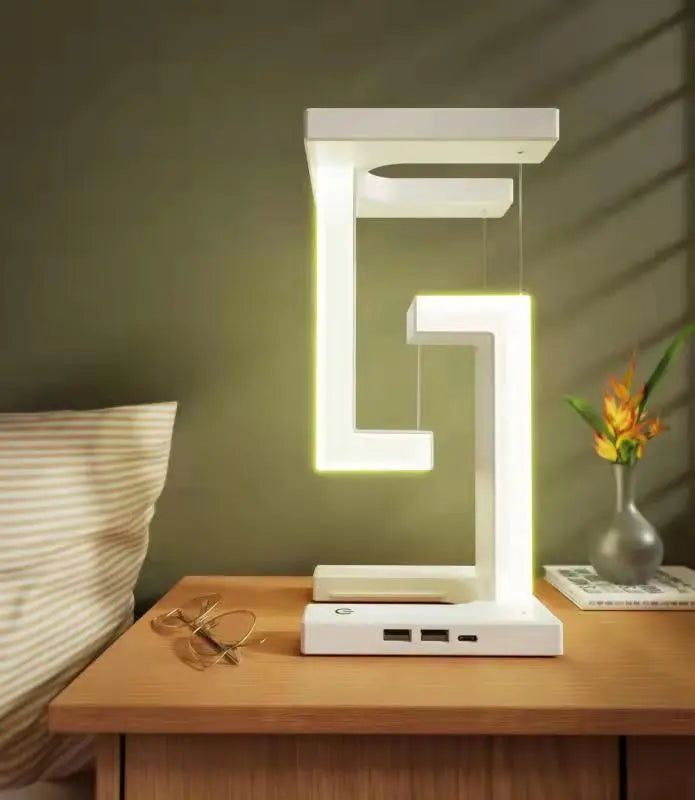Creative Smartphone Wireless Charging Suspension Table Lamp Balance Lamp Floating For Home Bedroom Kitchen Outlet Store Home