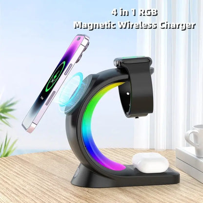4 In 1 Magnetic Wireless Charger Fast Charging - Kitchen Outlet Store Home