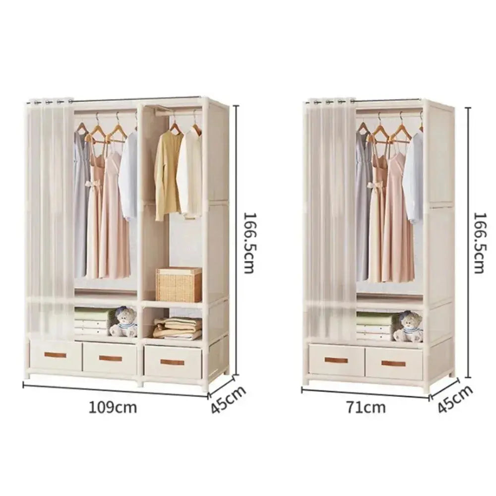 Floor-Standing Simple Wardrobes Home Large Capacity Durable Clothes Cabinet Dustproof And Economical Wardrobe Bedroom Furniture Kitchen Outlet Store Home