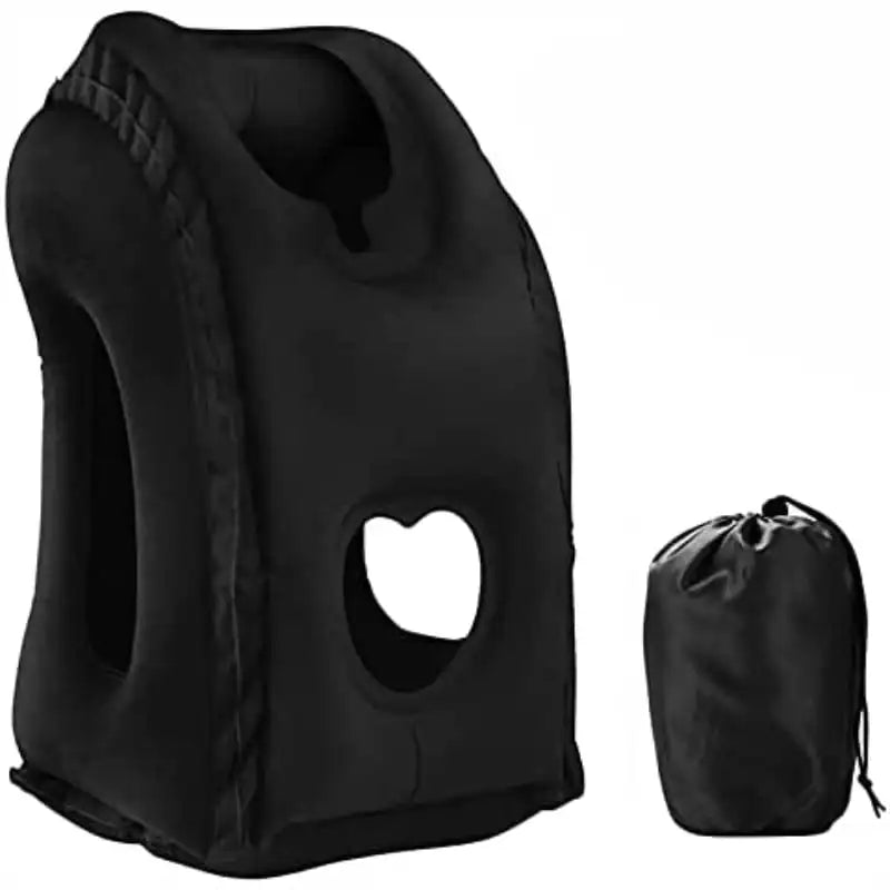 Upgraded Inflatable Air Cushion Travel Pillow Headrest
