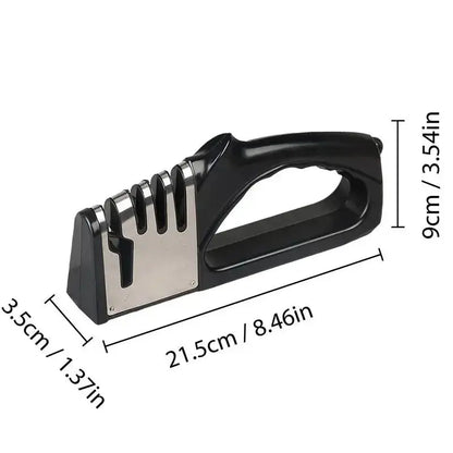 Kitchen 4 Segment Knife Sharpener Multifunctional Portable Non-slip Base Knife Sharpener Household Kitchen Gadgets Accessories Kitchen Outlet Store Home