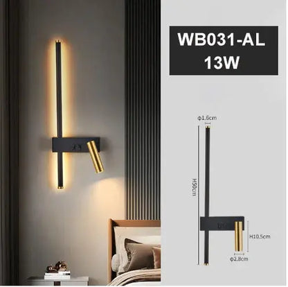 Bedroom Wall Lamp with USB Quick Charging 3W Rotatable Spotlight Reading Light Bedside for Home Decoration  Background Kitchen Outlet Store Home