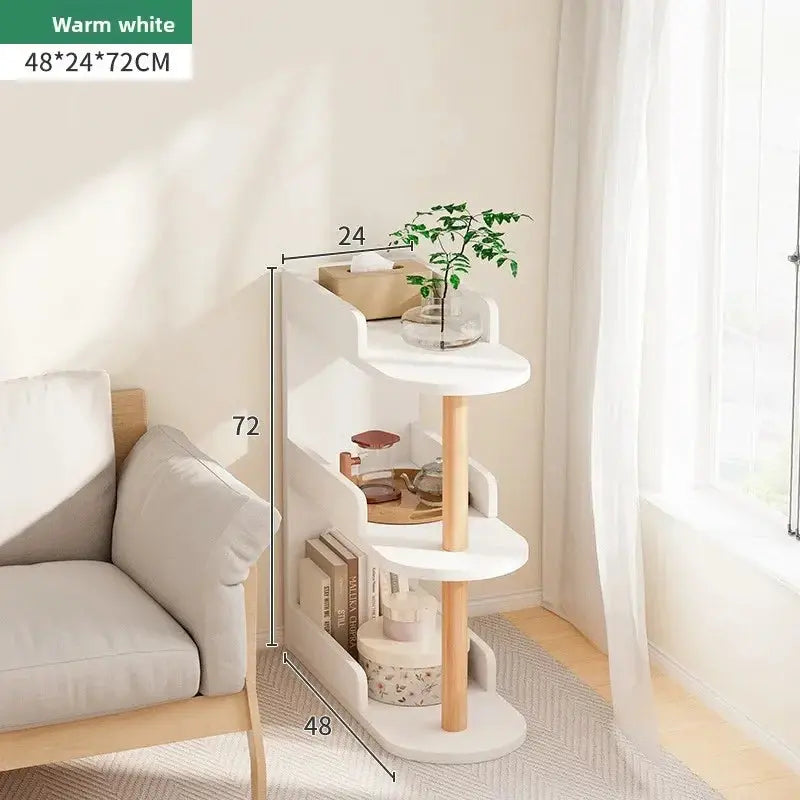 Bedroom bedside clip gap storage shelf storage cabinet small bookshelf floor rack Kitchen Outlet Store Home