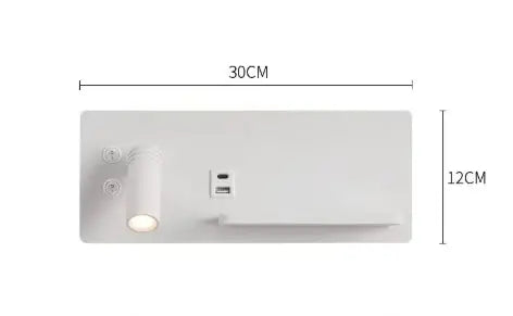 Bedroom Wall Lamp with USB Quick Charging 3W Rotatable Spotlight Reading Light Bedside for Home Decoration  Background Kitchen Outlet Store Home