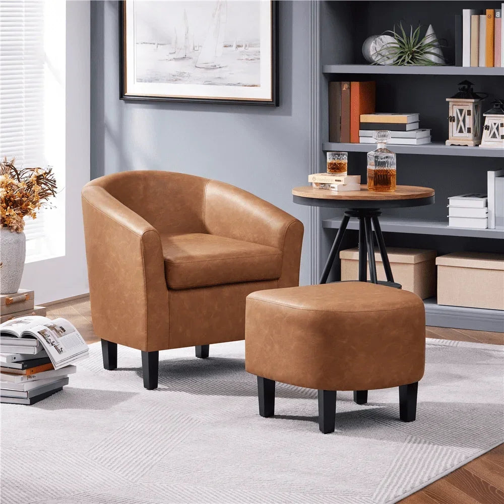 Accent Chair with Ottoman