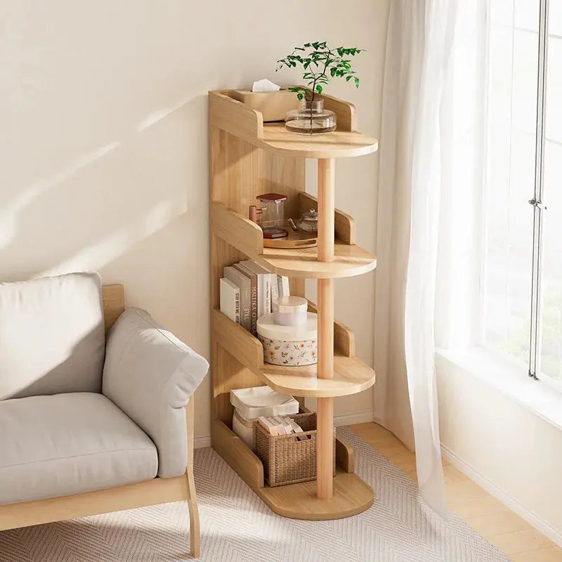 Bedroom bedside clip gap storage shelf storage cabinet small bookshelf floor rack Kitchen Outlet Store Home