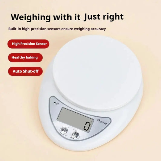 Kitchen Scale Digital Kitchen Scale - Food-Grade Stainless Steel, Multifunctional for Baking & Cooking 5kg-1g Food Scale Digital Kitchen Outlet Store Home