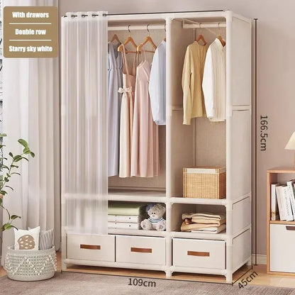 Floor-Standing Simple Wardrobes Home Large Capacity Durable Clothes Cabinet Dustproof And Economical Wardrobe Bedroom Furniture Kitchen Outlet Store Home