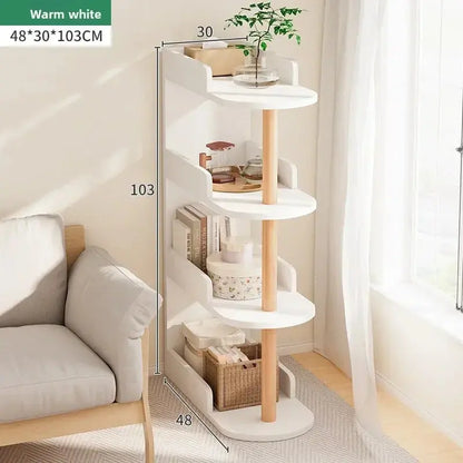 Bedroom bedside clip gap storage shelf storage cabinet small bookshelf floor rack Kitchen Outlet Store Home