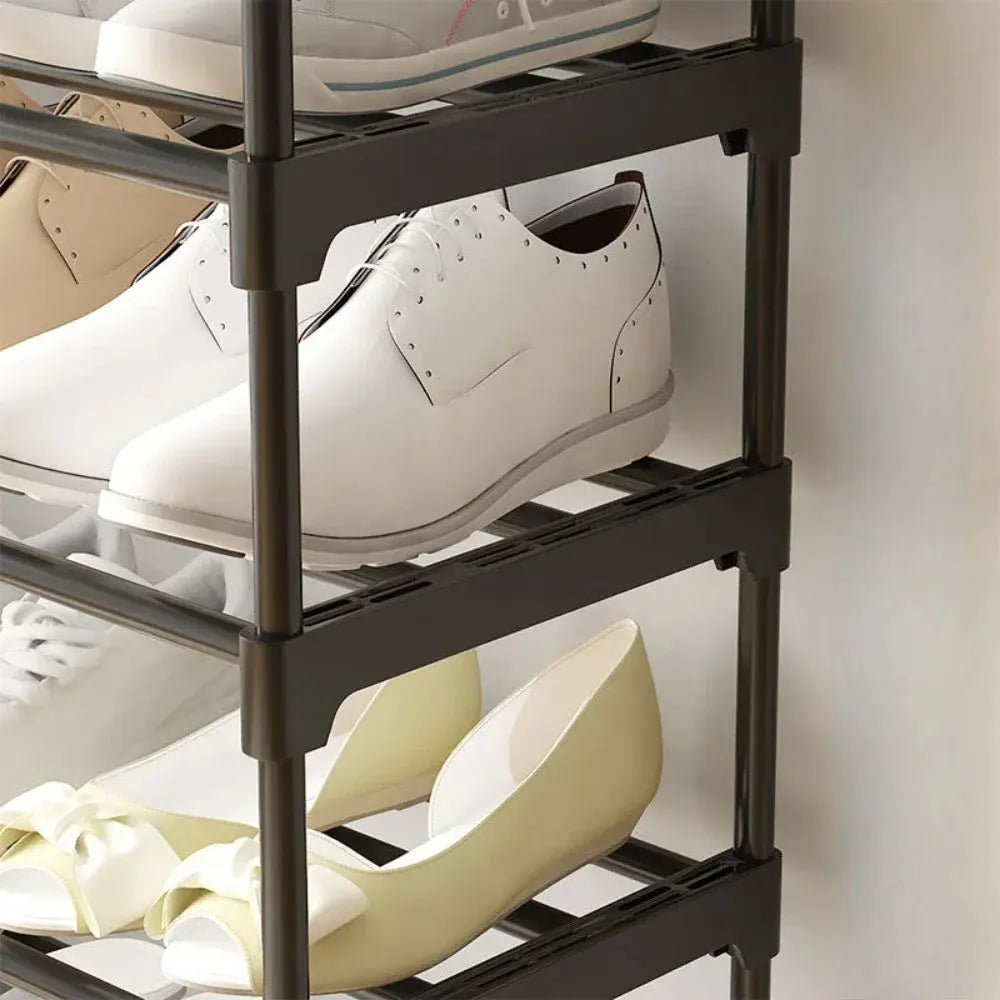 Bedroom Simple Shoe Rack Multifunctional Shoe Rack Stackable Organizer Dustproof Shoe Rack Space-Saving Household Shoes Cabinet Kitchen Outlet Store Home