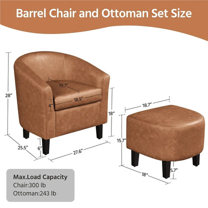 Accent Chair with Ottoman